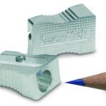 Metal Wedge Single Sharpener Box Silver Box Of