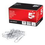 Star Office Paperclips Metal Length 33 mm Plain Pack