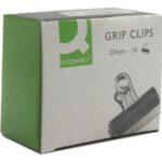 Q Connect 25 mm Black Grip Clip Pack Of - Image 2