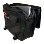 Monolith Expanding Flapover Briefcase Microfibre Material Black - Image 3