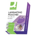 Q Connect 54 X 86 mm Laminating Pouches Micron Pack Of