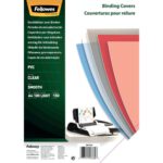 Fellowes Transpsarent Plastic Covers Micron Pack Of