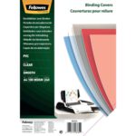Fellowes Transpsarent Plastic Covers Micron Pack Of