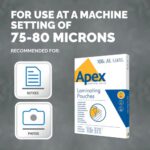 Fellowes Apex A3 Light Duty Laminating Pouches Clear - Image 3