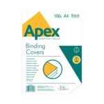 Fellowes Apex Black Leatherboard Covers A4 Pack Of