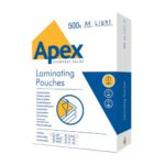 Fellowes Apex A4 Laminating Pouch Light Duty Pack