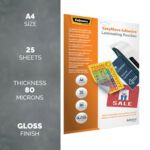 Fellowes Admire Easymove Adhesive A4 Laminating Pouches Micron - Image 2