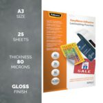 Fellowes Admire Easymove Adhesive A3 Laminating Pouches Micron - Image 2