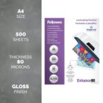 Fellowes Laminating Pouches Micron Total Thickness Gloss A4 - Image 2