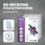 Fellowes Laminating Pouches Micron Total Thickness Gloss A4 - Image 3