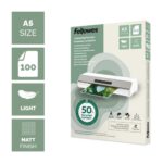 Fellowes Recycled A5 Laminating Pouches Matt Micron Pack - Image 2