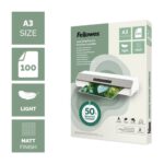 Fellowes Recycled A3 Laminating Pouches Matt Micron Pack - Image 2