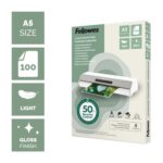 Fellowes Recycled A5 Laminating Pouches Gloss Micron Pack - Image 2