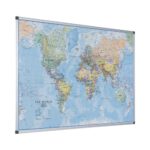 Bi Office Maya Magnetic World Map Board 120 X 90 cm - Image 2