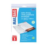 County Stationery Mail Bag Polythene Envelopes X5 White