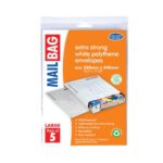 County Stationery Mail Bag Polythene Envelopes X5 White