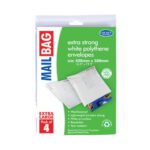 County Stationery Mail Bag Polythene Envelopes X4 White
