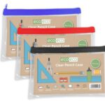 Recycled Clear Flat Pencil Case 20 X 13 cm