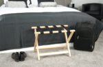York Wooden Luggage Rack Light Wood - Image 3