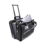Monolith Deluxe Black Nylon Wheeled Laptop Case - Image 3