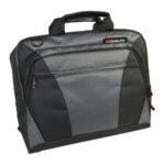 Monolith Nylon Laptop Messenger Bag Black And Grey - Image 2