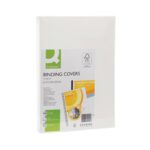 Q Connect A4 White Leathergrain Comb Binder Cover