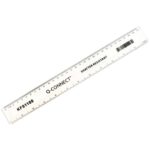 Q Connect Ruler Shatterproof 300 mm Clear
