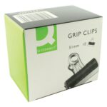 Q Connect 51 mm Black Grip Clip Pack Of