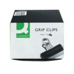 Q Connect 75 mm Black Grip Clip Pack Of