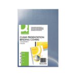 Q Connect Clear A4 Binding Folder Pack Of