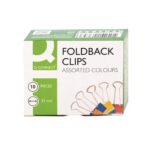 Q Connect 32 mm Assorted Foldback Clip Pack Of