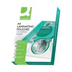 Q Connect 2x250 Micron Heavy Duty Laminating Pouches