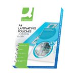 Q Connect 2x175 Micron Heavy Duty Laminating Pouches
