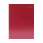 Academic Diary Day Per Page A4 Burgundy Kf1a4abg25
