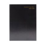 Academic Diary Day Per Page A5 Black Kf1a5abk25