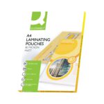 Q Connect Matt A4 Laminating Pouch Micron Pack