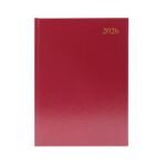 Desk Diary Day Per Page Appointment A4 Burgundy