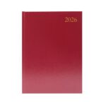 Desk Diary Day Per Page A4 Burgundy Kfa41bg26