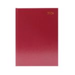 Desk Diary Day Per Page A4 Burgundy Kfa42bg26