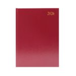 Desk Diary Week To View A4 Burgundy Kfa43bg26