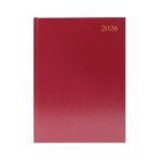 Desk Diary Day Per Page Appointment A5 Burgundy