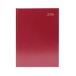 Desk Diary Day Per Page A5 Burgundy Kfa51bg26