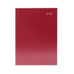 Desk Diary Day Per Page A5 Burgundy Kfa52bg26
