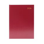 Desk Diary Week To View A5 Burgundy Kfa53bg26