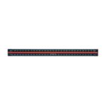 Linex Aluminium Tri Scale Ruler 30 cm Black H382