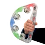 Flashing Led Light Up Tambourine Plastic Stam - Image 2