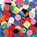 Brightly Coloured Craft Buttons 450g Bag AR00494