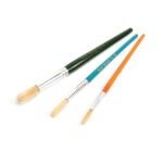 Hog Hair Round Short Paint Brushes Assorted Pack - Image 3