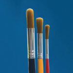 Short Round Nylon Paint Brushes Assorted Pack Of