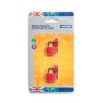 Brass Travel Padlock With Key Pack Of Spcplock2pk5